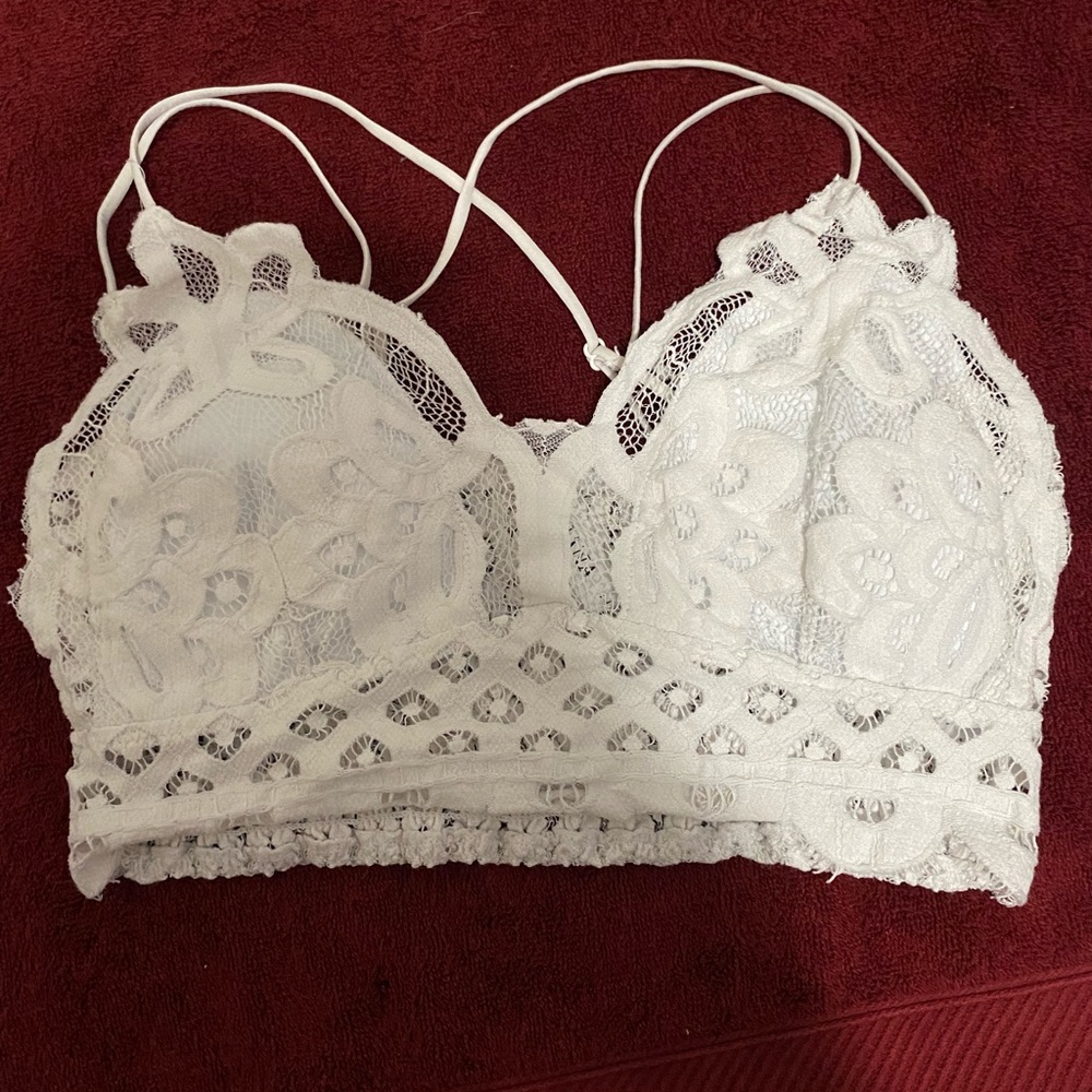 White lace bra